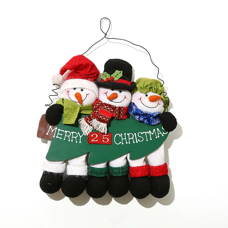 Christmas Stuff Decorations Door for Home Hanging Family Group Carrying Crutches Santa Claus Wall Toys | Игрушки и хобби