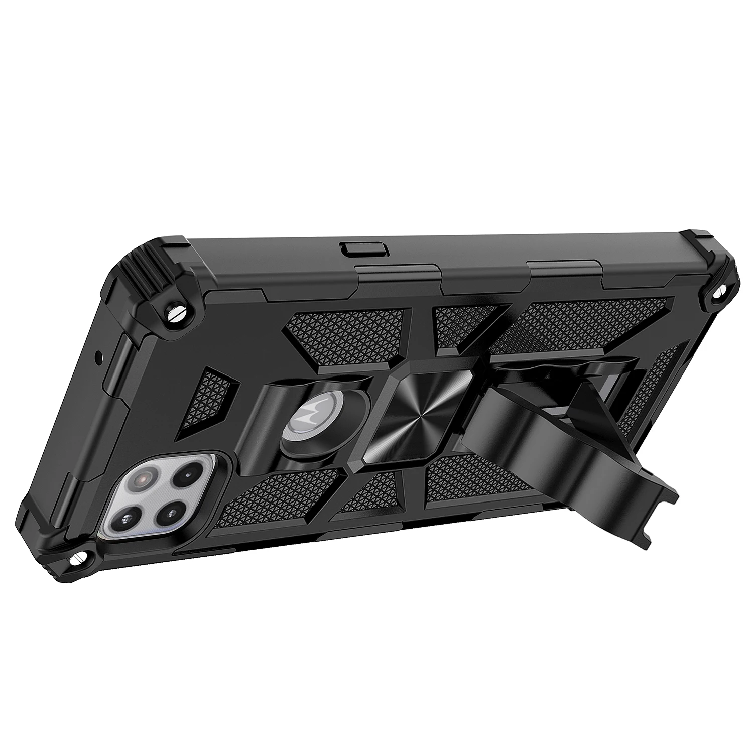

Rugged Armor Phone Case For Motorola One G Stylus Power Play 5G ACE 2021 Car Magnetic Shockproof Protection Kickstand Back Cover