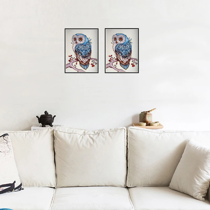 5D DIY Diamond Embroidery Owl Rhinestone Cross Stitch Kit lower Tree Owl Diamond Painting Rhinestone Crystal Home Decoration