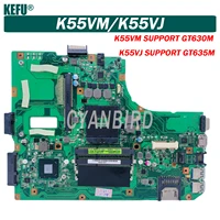 kefu k55vm notebook mainboard for asus k55vmgt630m k55vjgt635m a55v laptop motherboard 100 test ok support i7 processor