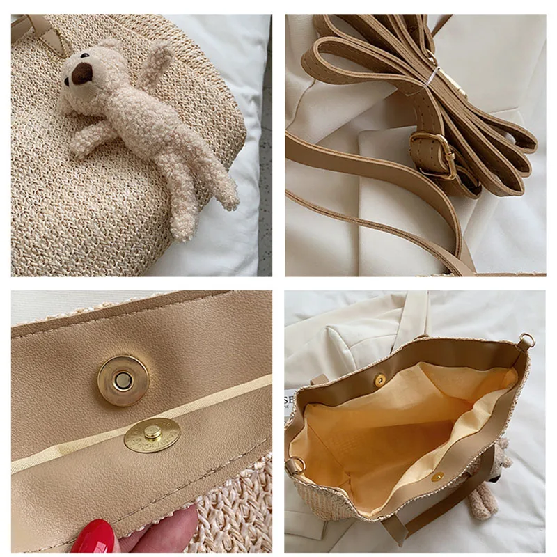 

Design Bag Fashion Large-capacity Shoulder Bag Straw Woven Beach Tote Bag Handbags Women Bags Designer Women's Bags