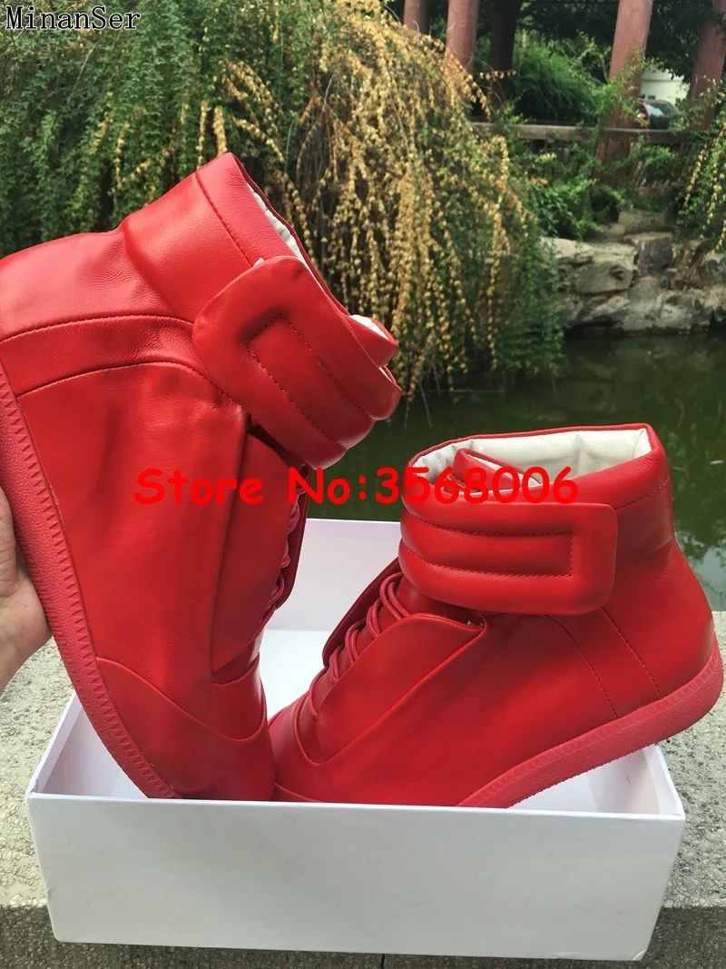 Кроссовки мужские высокие натуральная кожа пэчворк Повседневная Брендовая