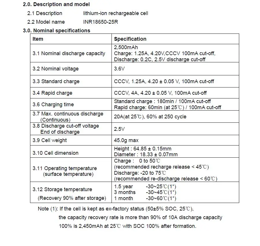 Golooloo 2500 мАч 18650 аккумуляторная батарея ячеек для samsung разряда INR18650 25R li ion 3 7 в +