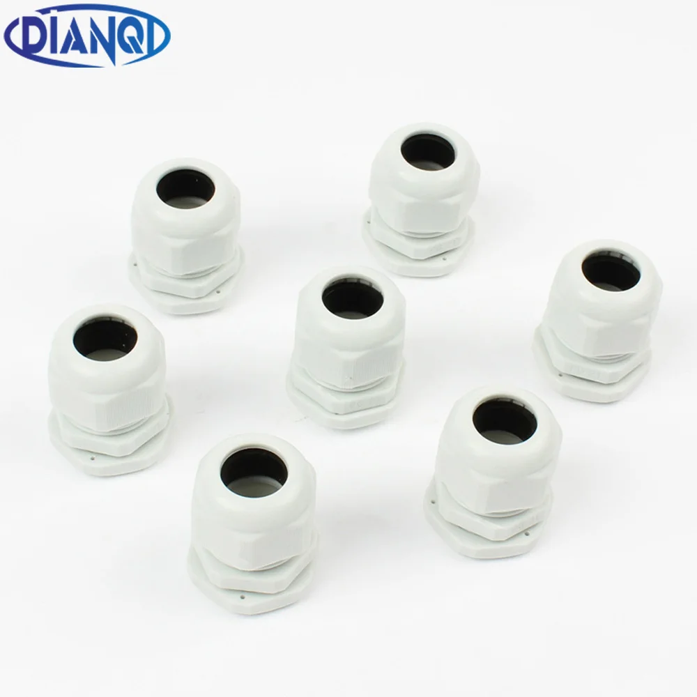 10pcs IP68 PG19 for 12 15mm PG21 PG25 Wire Cable CE White Black Waterproof Nylon Plastic Gland Connector No Gasket|cable blackberry|cable