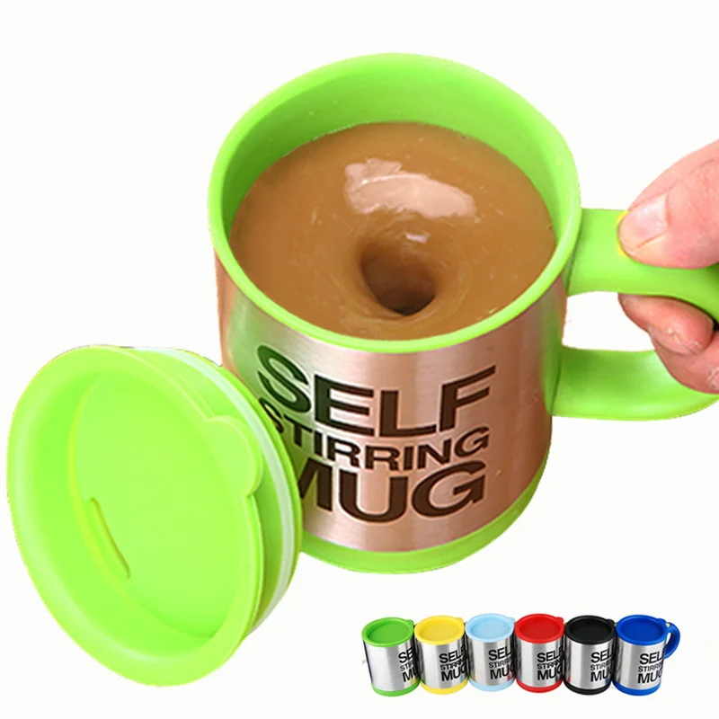 400ml Self Stir Mug Electric Automatic Mixing Spinning Stainless Steel Stirring Coffee Cup for Home Office | Дом и сад