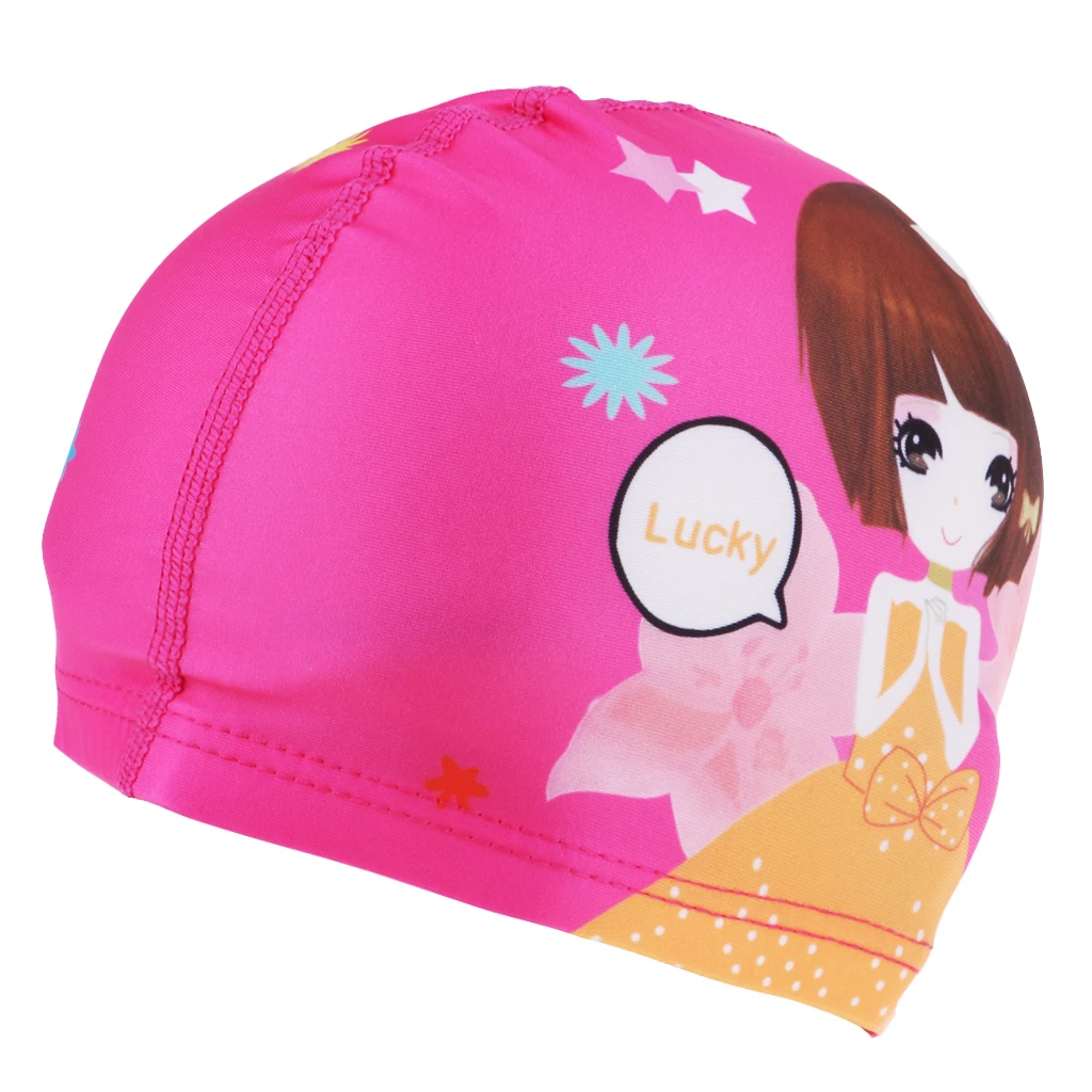 Kids Elastic Swimming Cap Waterproof Swim Pool Hat For Age 4-12 Boy Girls | Спорт и развлечения
