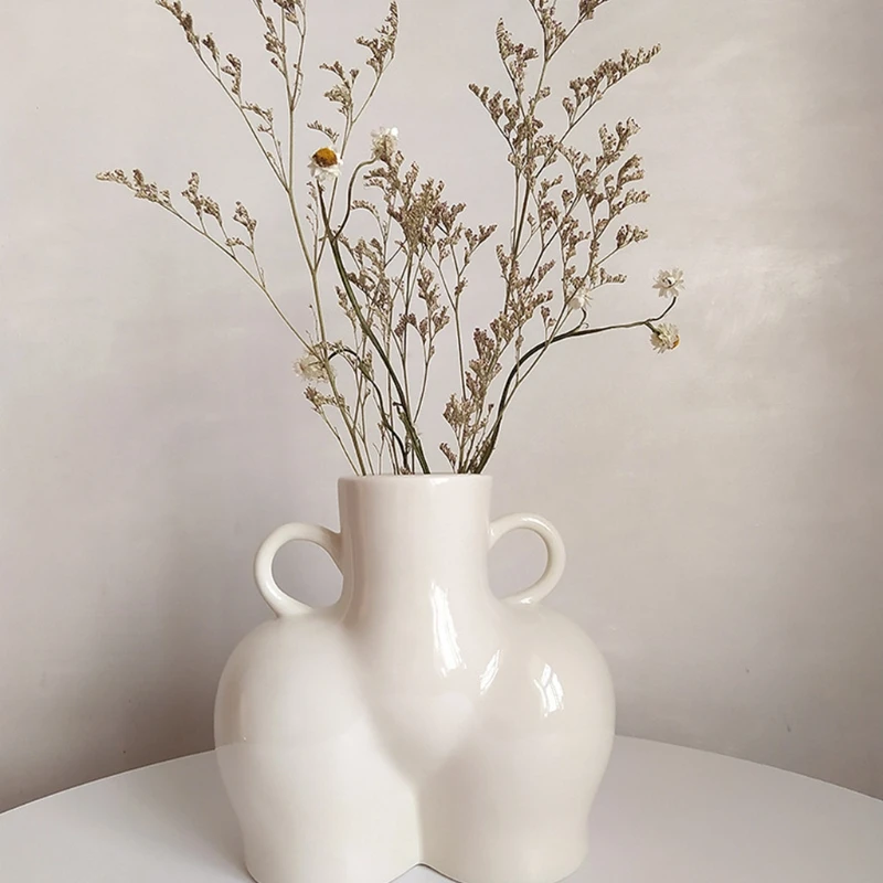 

Creative Nordic Ceramic Simulation Body Art Dried Flower Plant Arrangement Vase Decoration Home Decorat Ornaments