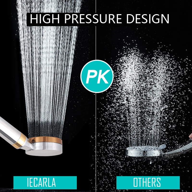 high pressure rainfall water saving plating shower head pp filter clean stone double filtration with universal fitting bathroom free global shipping
