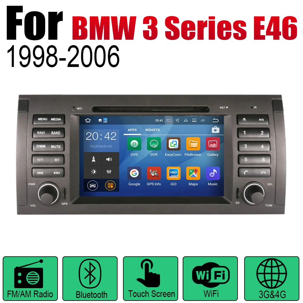 Автомобильный DVD плеер GPS навигация для BMW 3 серии E46 1998 ~ 2006 автомобильный Android