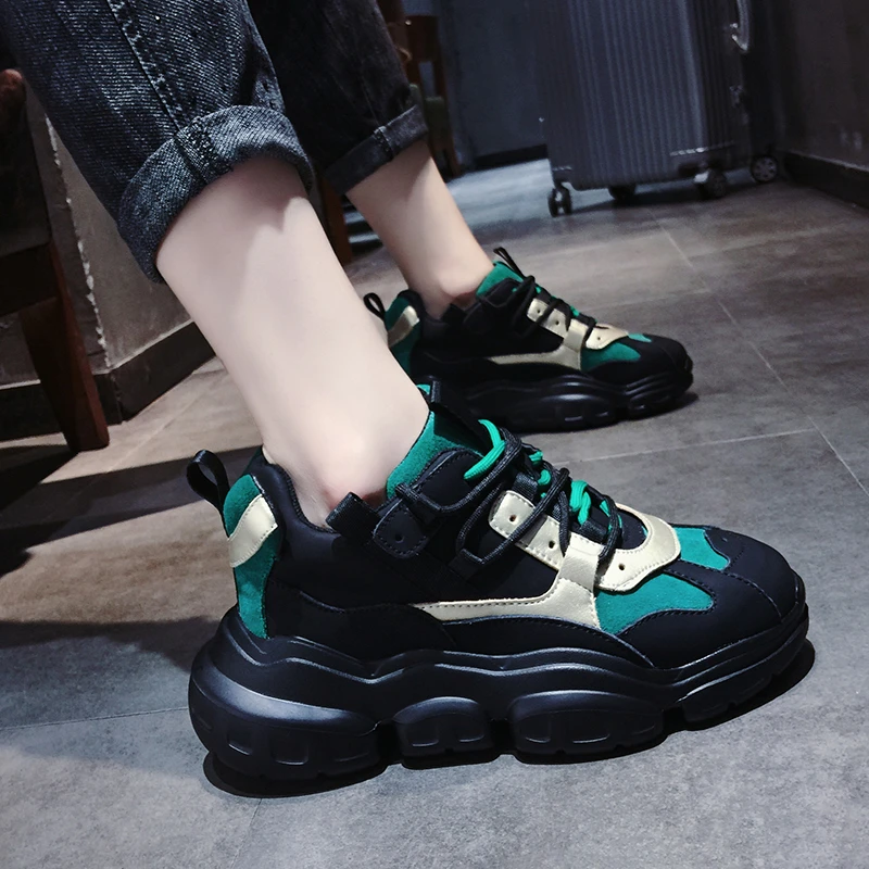 Женская обувь зеленого цвета zapatos mujer кроссовки модная для отдыха в Корейском
