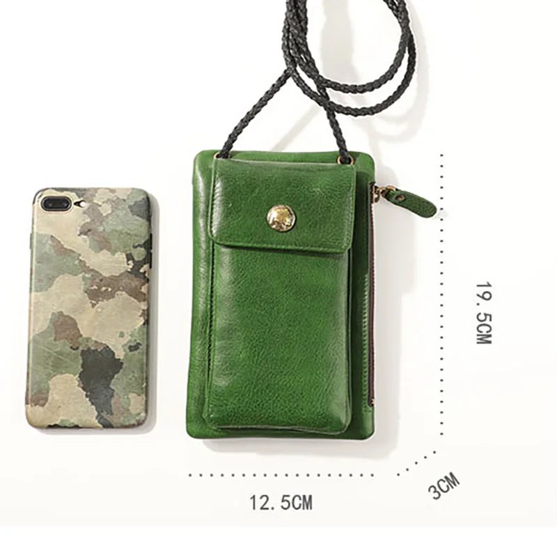 AETOO Small fresh literary sen family small bag cute hundred leather mobile phone zero wallet diagonal cross | Багаж и сумки