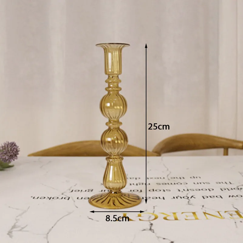 

Glass Candle Holder For Wedding Decorations Candlestick Romantic Candelabros Nordic Candle Stand Candle Holders Glass
