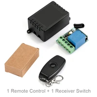 qiachip 433mhz universal wireless remote control dc 12v 1ch relay receiver module rf switch 1 button remote control gate garage