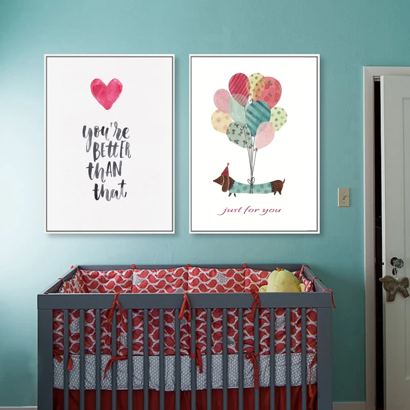 Мультфильм Слон живопись на холсте с изображением лошади стены искусства постер