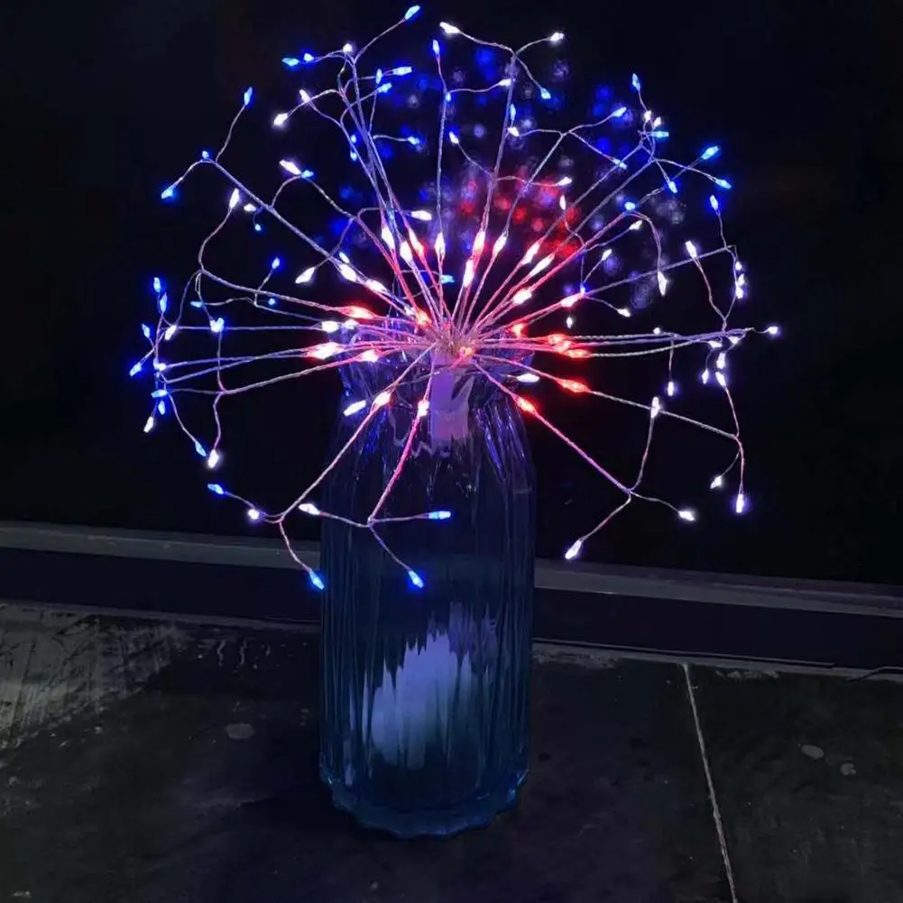 

150 светодиодов 8 режимов Одуванчик фонарь праздничные декоративные лампы на батарейках Starburst сказочные осветительные струны