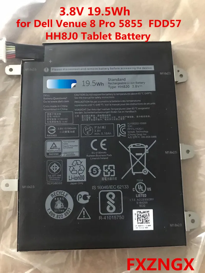 Подлинный 3 8 в Втч встроенный Аккумулятор для Dell HH8J0 Tablet Laptop Series | Электроника