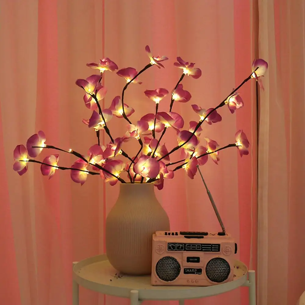 20 шт. светодиодная батарея имитация орхидеи лампочки цветок ива | Лампы и