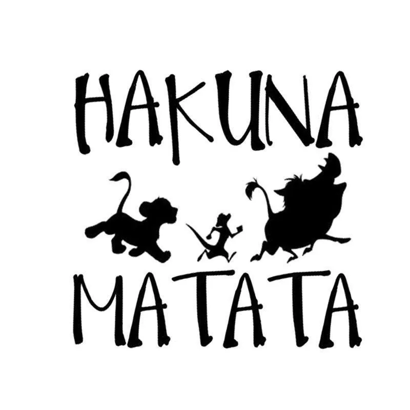 

Car Stickers Hakuna Matata Lion King Waterproof Personality Suitable for Window Covering Scratch Stickers PVC, 13cm * 13cm