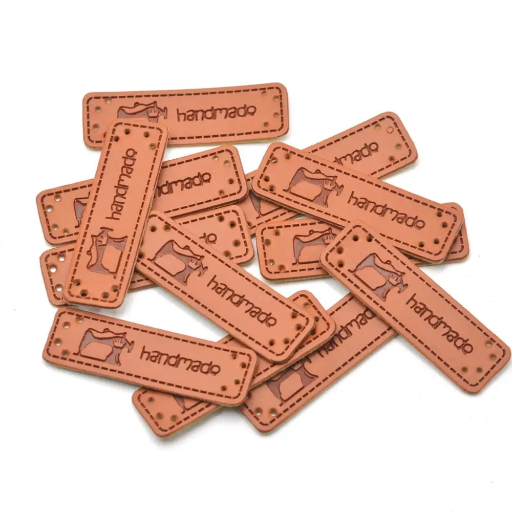 30 шт. этикетки ручной работы для одежды искусственной кожи бирки джинсов сумок