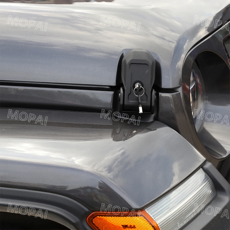 MOPAI замки капот для Jeep WranglerJL автомобильный двигатель капот защелка с ключом замок комплект аксессуары для Jeep Wrangler JL