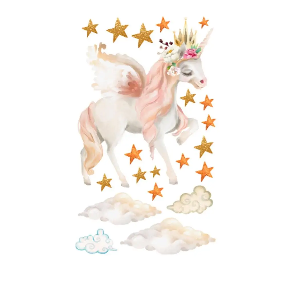 Новые наклейки на стену в виде единорога домашний декор украшение 3D