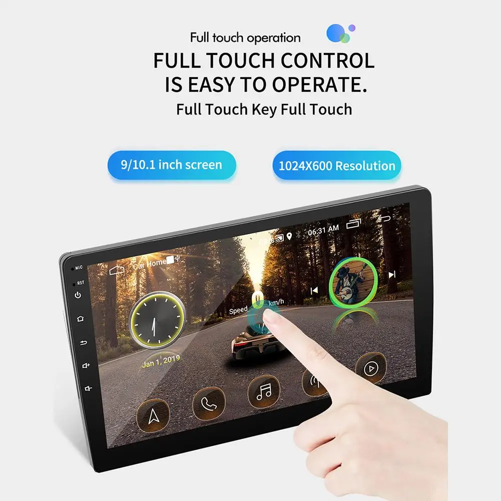 9/10.1 дюймовый автомобильный радиоприемник Android 8 1 MP5 плеер с памятью 16 ГБ HD