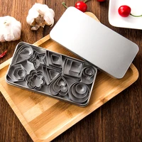 30 pcs stainless steel cookie cutter heart round 10 form biscuit fondant pastry cake baking tools kitchen accessories