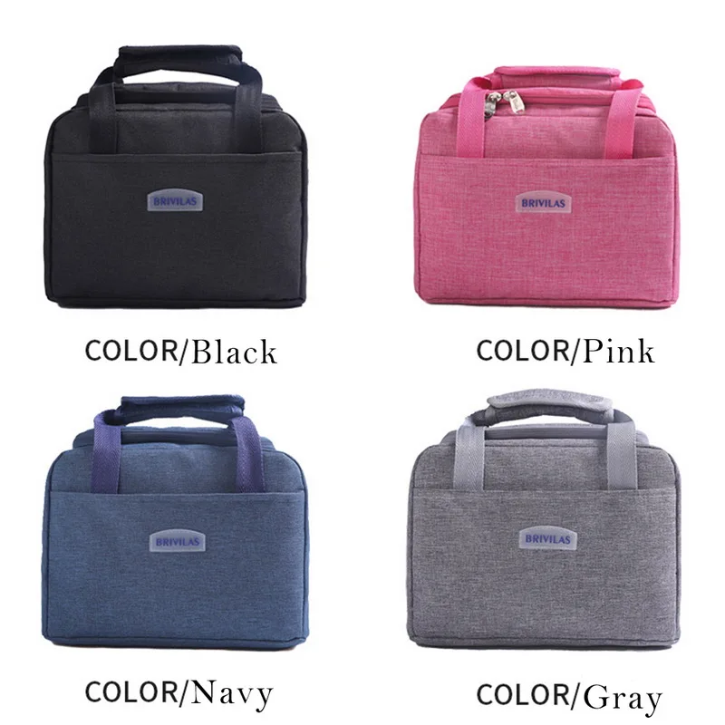 

Fashion Portable Lunch Bag New Thermal Insulated Lunch Box Tote Cooler Handbag New Dinner Container School Food Storage Bags