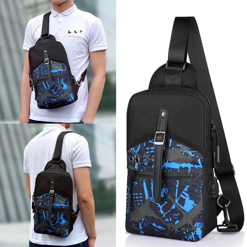 

Повседневная сумка через плечо для мужчин, нагрудная сумочка из ткани Оксфорд, женский рюкзак на плечо, повседневная школьная сумка, дорожн...