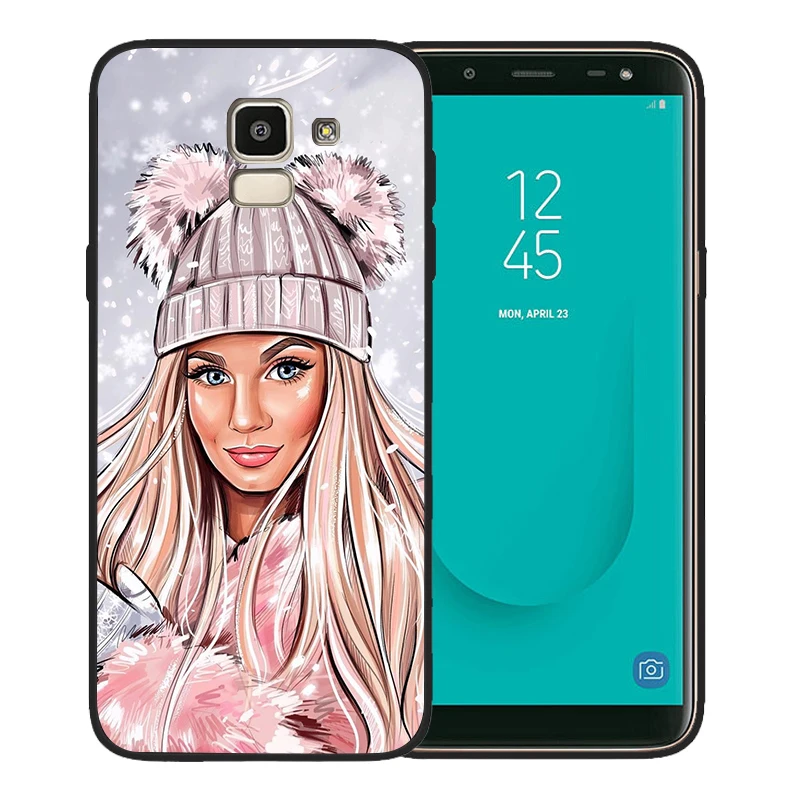 Цветы Чехол для телефона с рождественским рисунком samsung Galaxy Note 8 чехол A7 2018 A6 A5 A9 S6