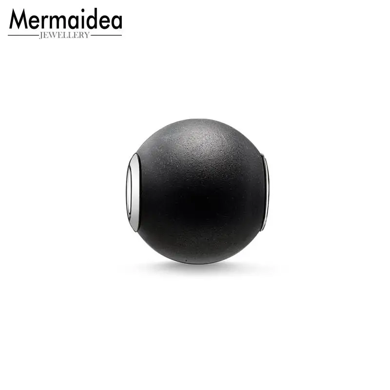 Бусины обсидиан с матовым серебряным покрытием ювелирные изделия отверстием 5 мм