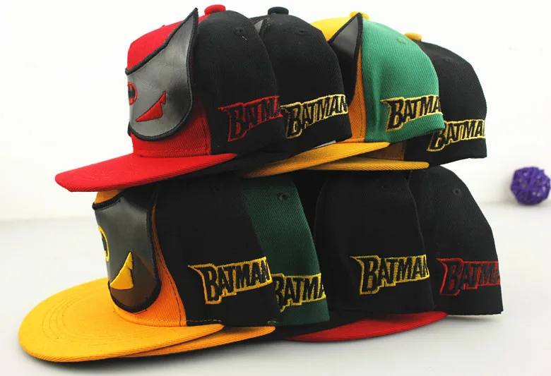Хип хоп бейсболки Детские летние шляпы от солнца Бэтмен Металл Хлопок Акрил Casquette