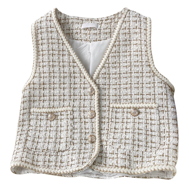 

Ladies all-match Xiaoxiang celebrity style vest vest women spring and autumn short outer wear waistcoat and waistcoat