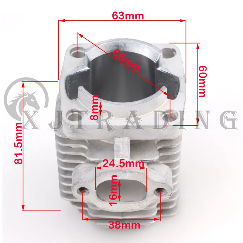 

Free shipping Cylinder Head Piston Kit with Rings Pin Clips for 49cc 2 Stroke Engine Motorcycle ATV Pocket Dirt Bike