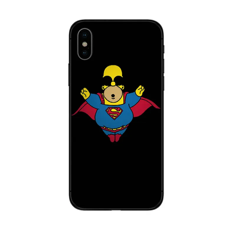 GYKZ смешной Homer J. Simpson Черный силиконовый чехол для телефона для iPhone 7 11 Pro XS MAX XR X 8 6 6s Plus 5 мультяшная Мягкая матовая задняя крышка - Цвет: Style 2