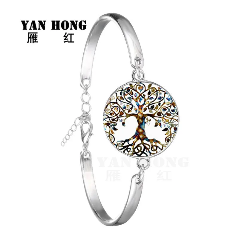 

Charm Mandala art picture Bracelet fingernail crystal bracelet Yoga om symbol Zen Buddhism glass girl bracelet, female jewelry