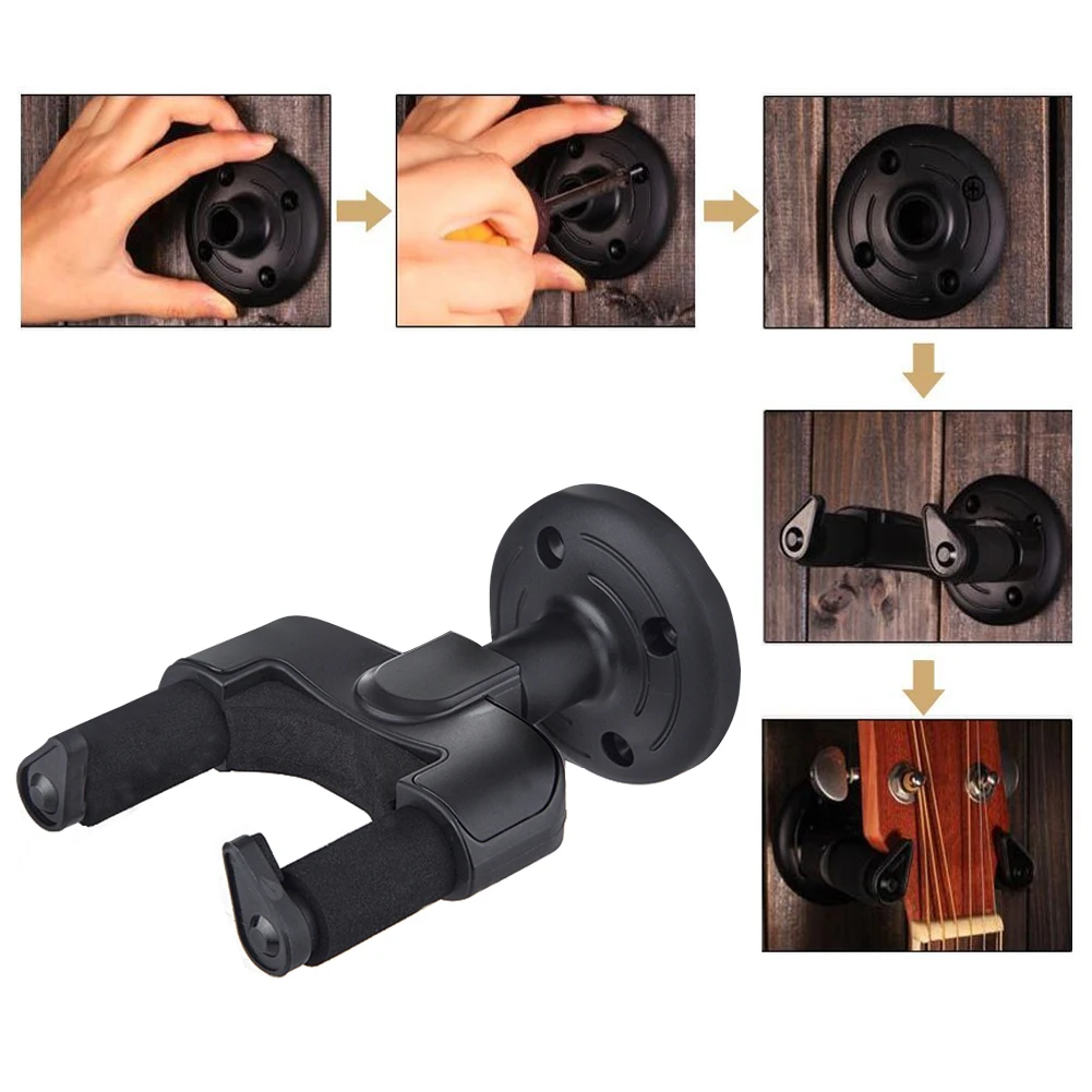 Accessories Rack Home Wall Mount String Instrument Support Bass Acoustic Storage Hook Holder Ukulele Hanger For Guitar | Спорт и