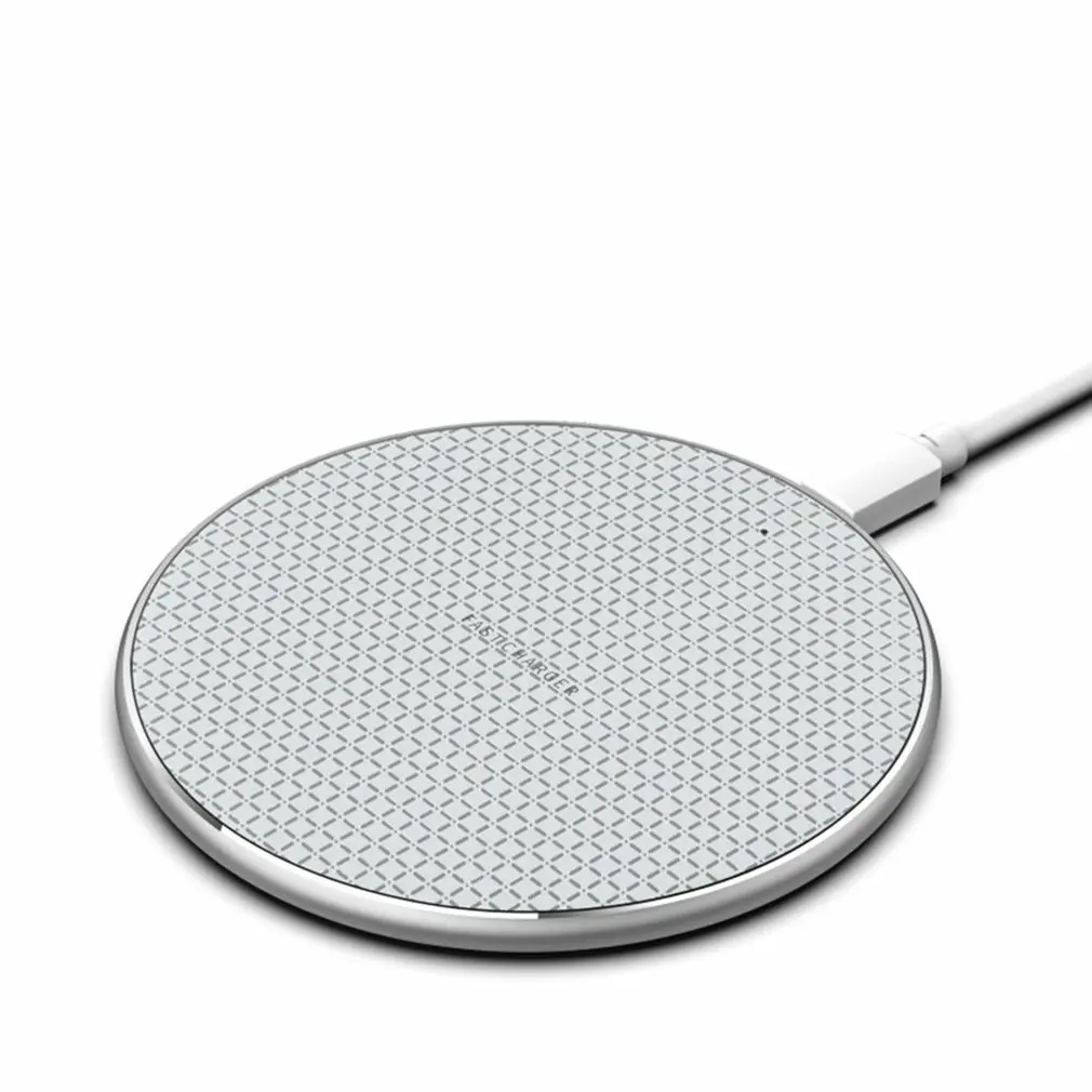 

Round Wireless Phone Charger Ultra Thin Aluminum Desktop Wireless Charger High Efficiency Fast Wireless Charging