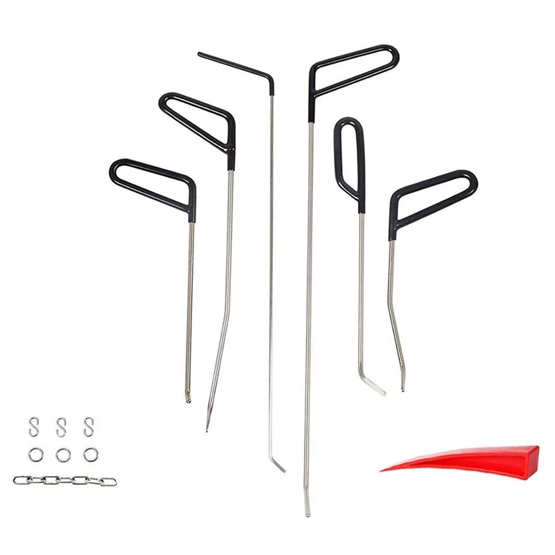 melhor Ferramenta De Reparo Do Dente Sem Pintura 6 Peças De Haste De Reparo Do Dente C-bar Ferramenta Para A Remoção Do Dente Do Corpo Do Carro Danos Causados Por Granizo Porta