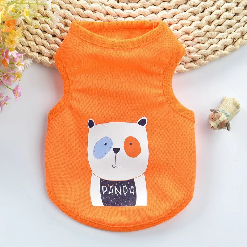 Мультяшная Одежда для собак тонкий летний милый жилет йоркширского терьера