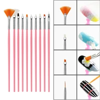 15 pcssets nail art pen 2 in 1 double ends dotting drawing painting uv gel liner polish brush set nail art dotting tools