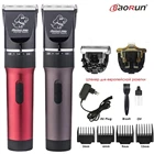 Электрический триммер для питомцев, профессиональный инструмент для груминга собак и кошек, аккумуляторная бритва, машинка для стрижки шерсти ЕС