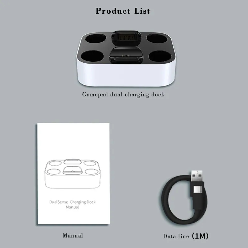 

For PS5 Controller Charger Dual Charging Dock Station For PS5 Game Controller Wireless Gamepad