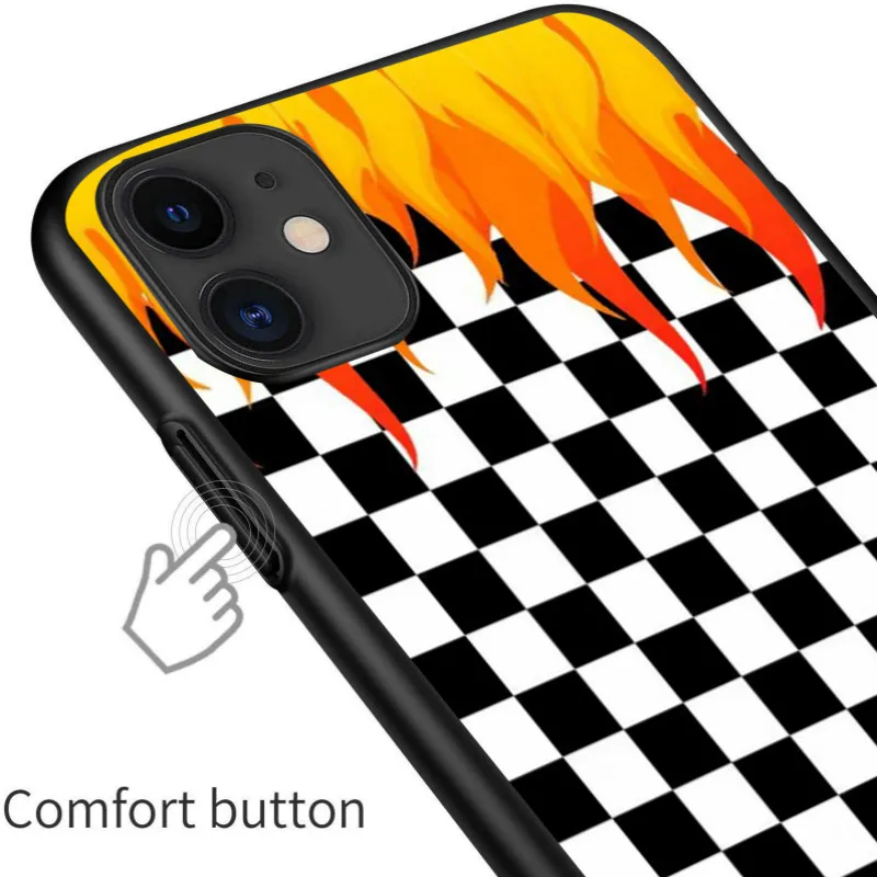 Fashion Cool Green Flame Soft Silicone Phone Cases IPhone 11 Pro XS Max XR X 7 8 6S Plus Fire Pattern TPU Cover Shell | Мобильные