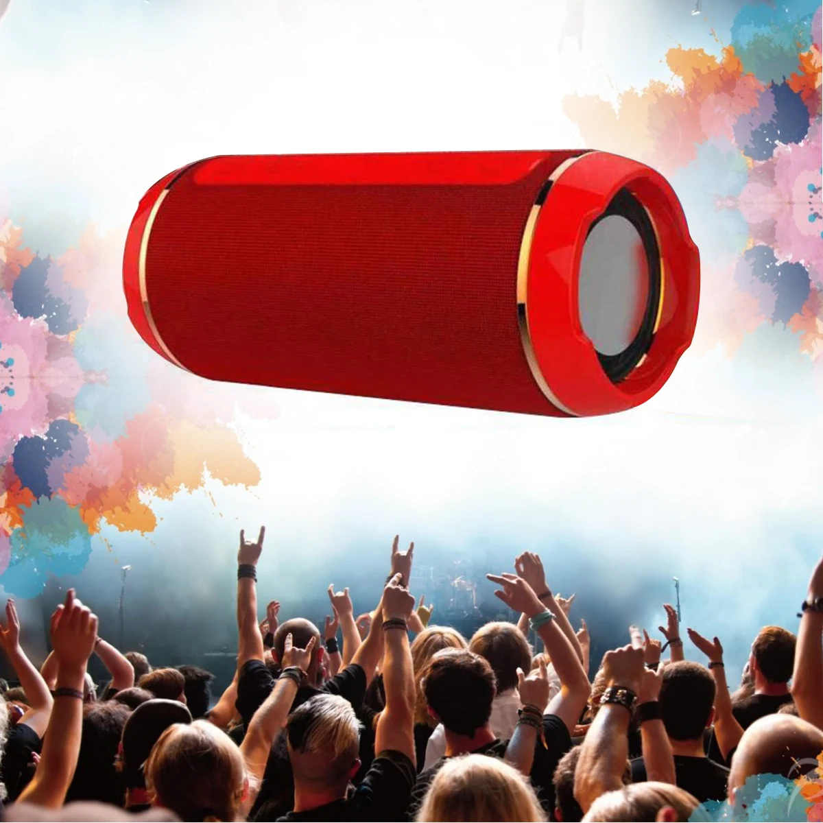 

SOONHUA Bluetooth Speaker HIFI Portable Wireless Stereo Outdoor Waterproof USB TF FM Radio Music Subwoofer Column Loudpeakers