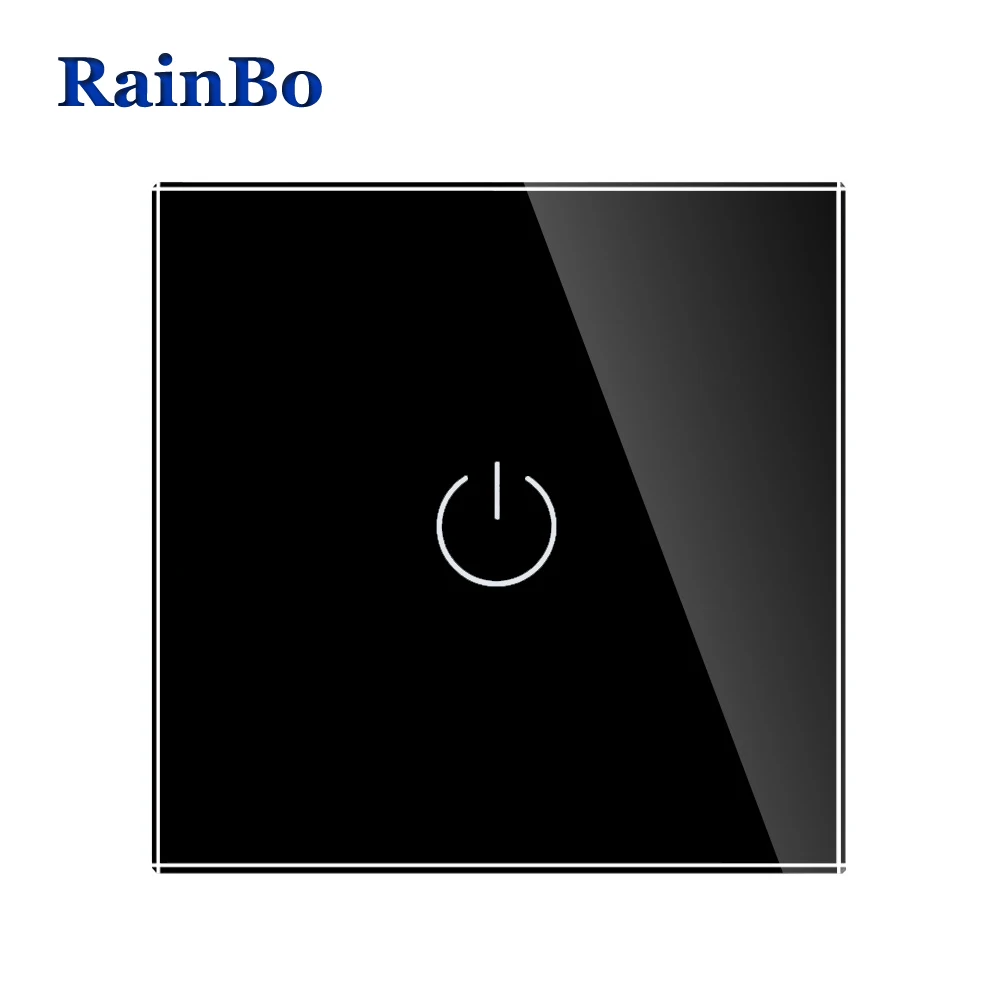 Bainbo Кристалл Стекло Панель Smart Switch ЕС настенный выключатель 110 ~ 250 В сенсорный