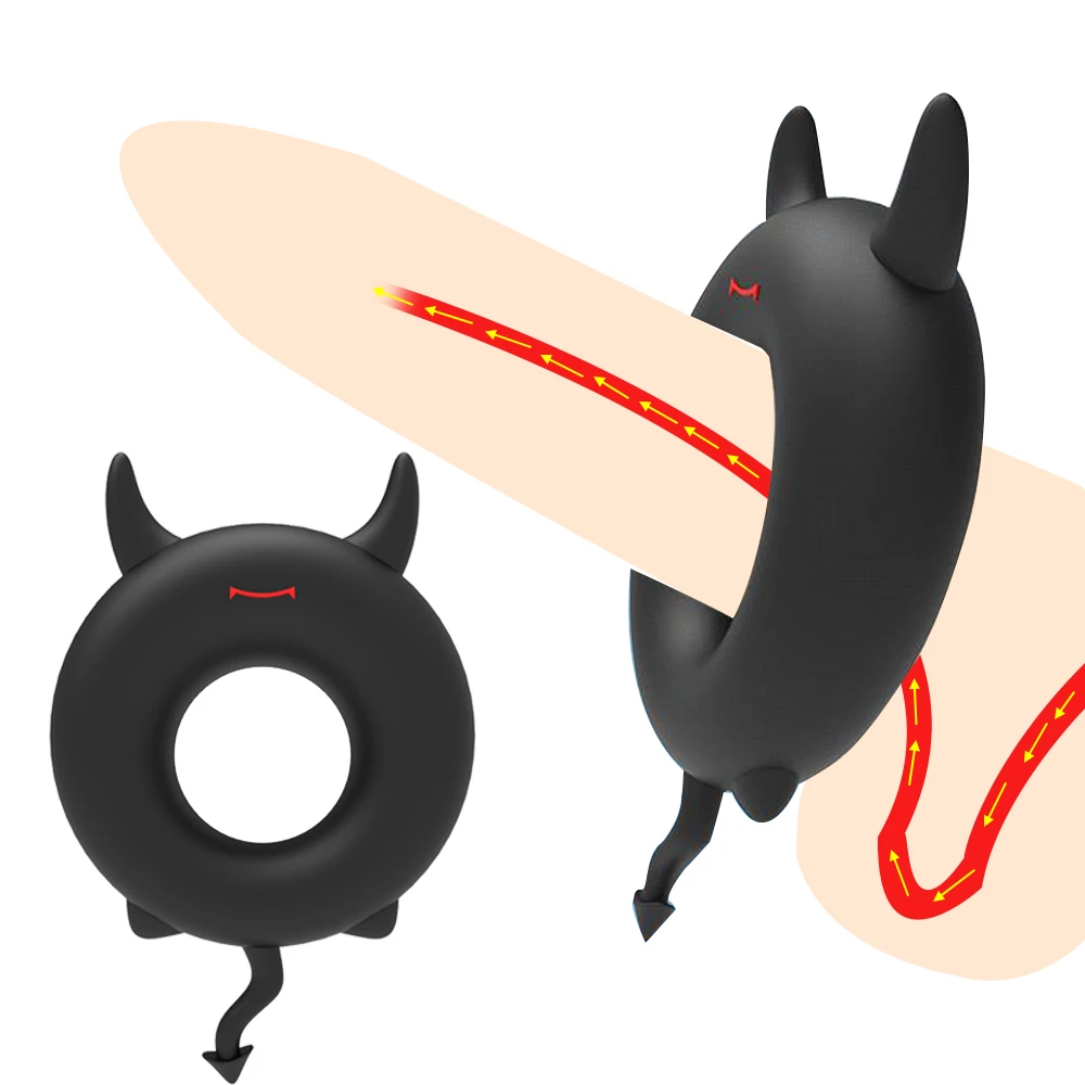 Кольца для пениса с маленьким дьяволом задержка эякуляции мягкое Силиконовое