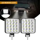 Автомобильные чипы COB для рабочего освещения, 48 Вт постоянного тока, 12 24 вольт, 6500 К, белый точечный светильник для FSO, универсальные автомобильные лампы для грузовиков, 12 шт., Прямая поставка