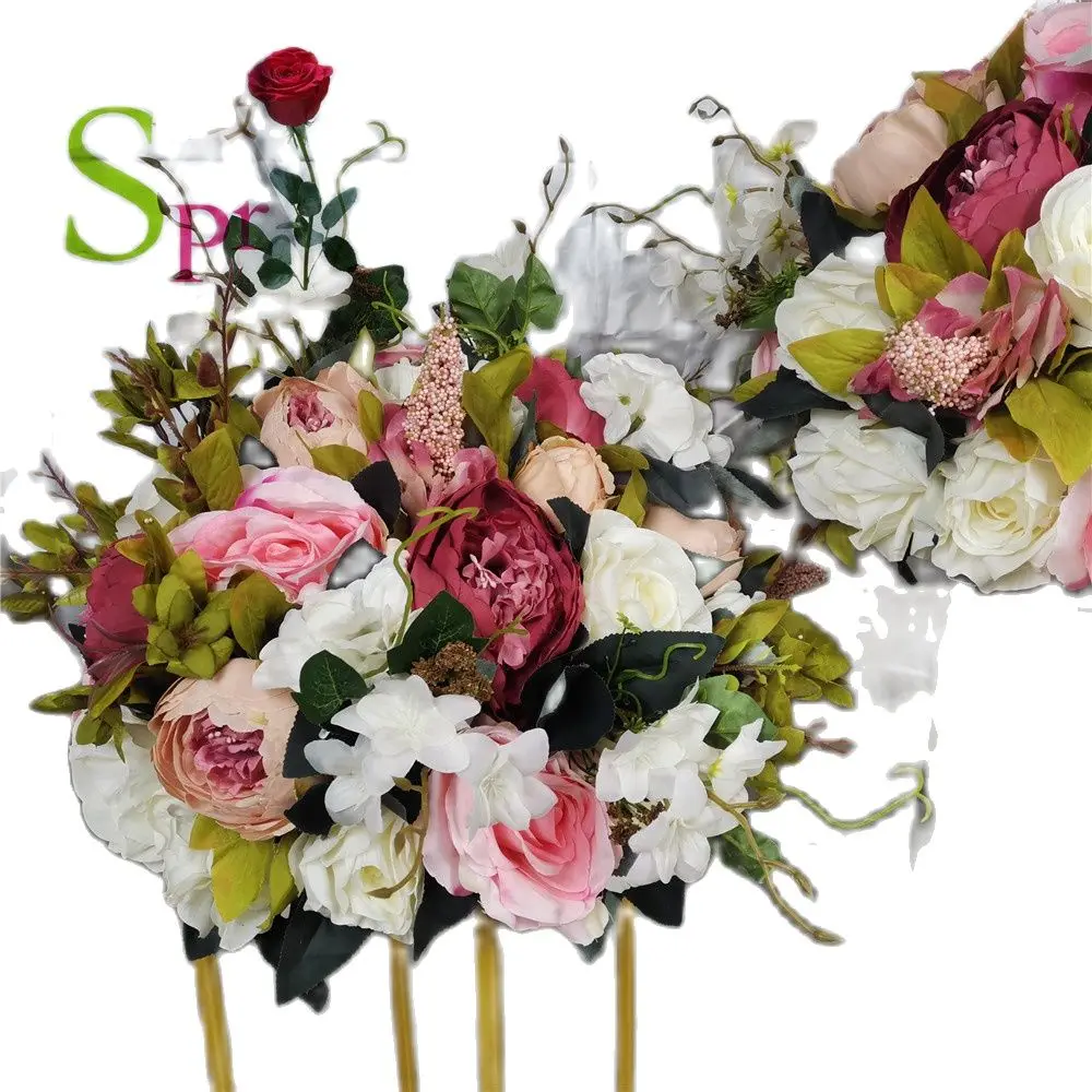 

SPR 10pcs/lot Artificial Flowers Handmade Table centerpiece Flowers Decorative Balls MADE IN CHINA