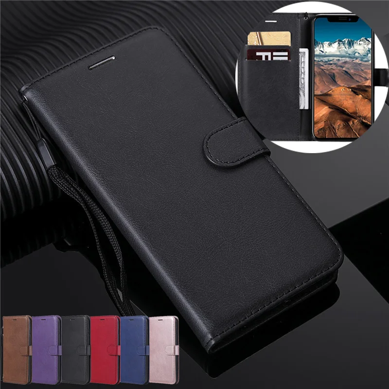 

Flip Wallet Case For iPhone 11 12 Pro Max Xs Xr X 2020 6/6S/7/8 Plus Case Retro Soft Silicone Leather Stand Cover With Lanyard
